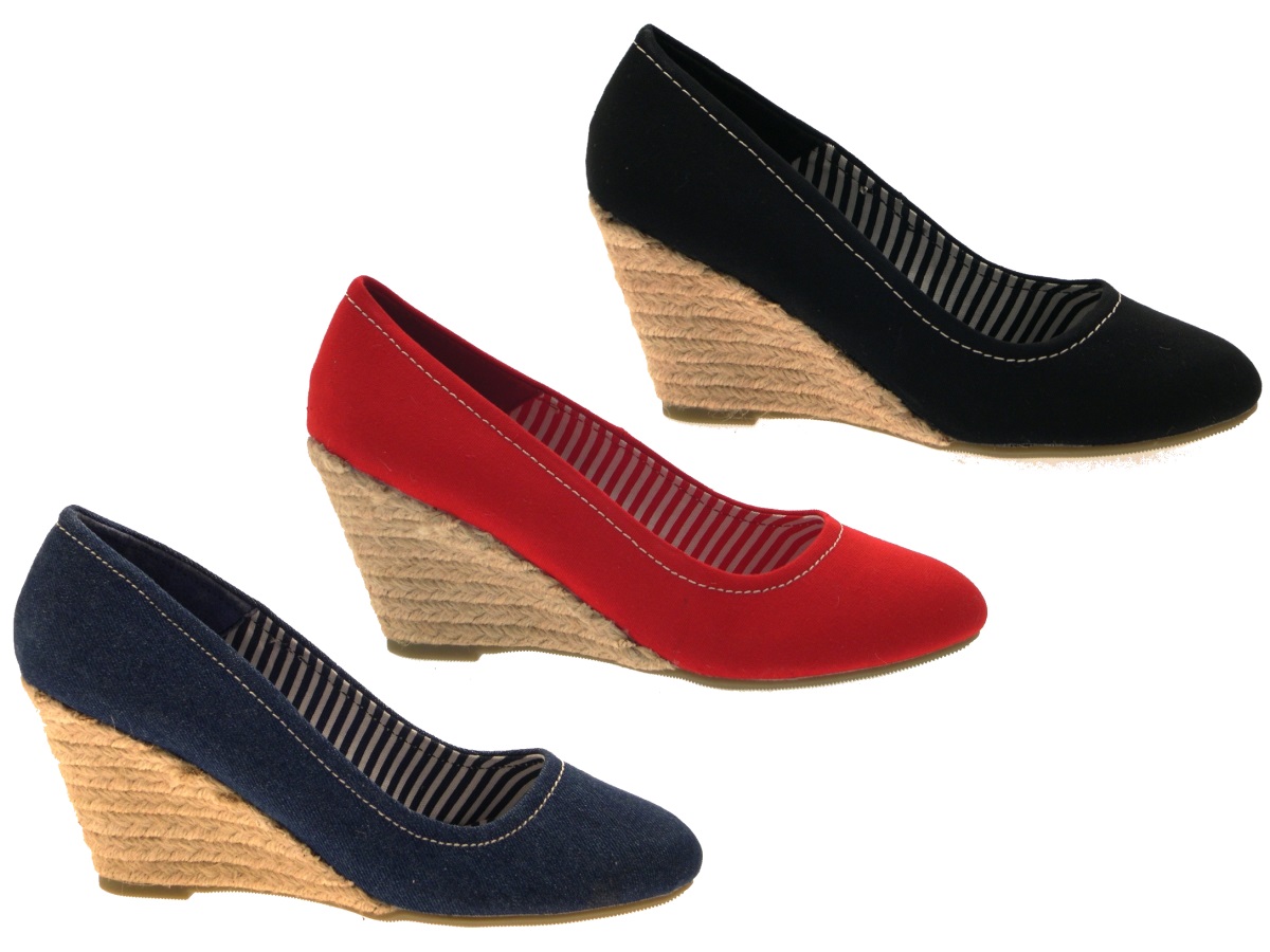 wedge canvas shoes uk